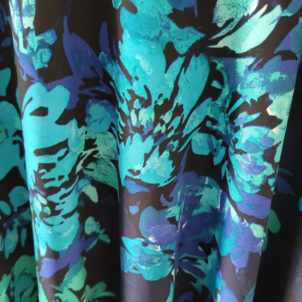 Cato blue and black floral skirt.